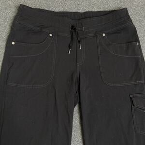 Kuhl Pants Womens 12 Short Black Stretch Drawstring Cargo Hiking Trail Outdoor